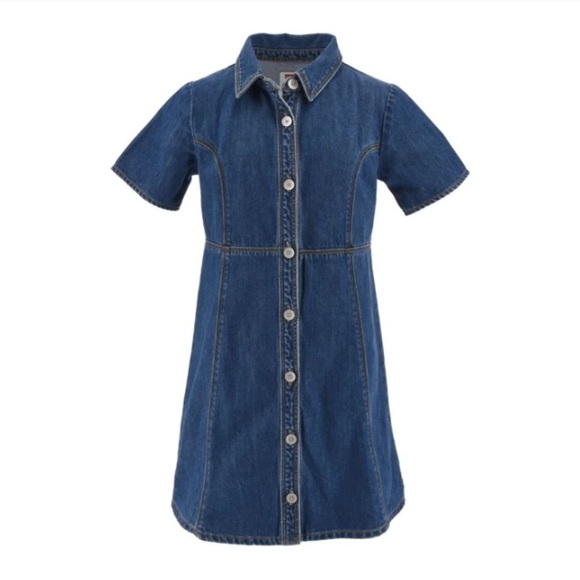 Levi's® Button Front Denim Short Sleeve Short Dress new - Picture 1 of 7